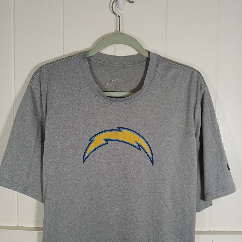 Nike Dri-FIT Los Angeles Chargers NFL T-Shirt Mens XL‎ Grey Heather 559535-063
